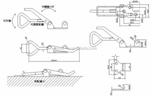 TS-280-ST cassetta degli attrezzi regolabile morsetto a levetta sopra il centro di compressione in acciaio Southco lucchetto con chiusura a scatto della porta - Product Image 3