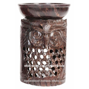 Indian Soapstone Aroma <b>Oil</b> <b>Burners</b> for Home Decor - Product Image 1