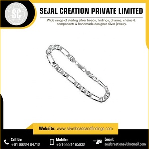 Factory Supply Unisex Classic Beads <b>Chain</b> Roll Customized <b>925</b> <b>Sterling</b> <b>Silver</b> Necklaces with Bezel Setting Unisex <b>925</b> Jewelry - Product Image 3