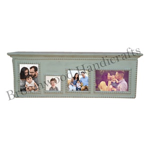 Hot Selling Superior Quality Wood Hand Carved Wall <b>Mounted</b> Shelf Brackets with <b>Photo</b> <b>Frame</b> for Decoration & Storage Use - Product Image 1