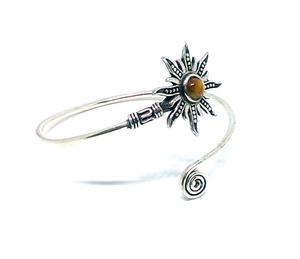 สร้อยข้อมือเงินสไตล์วินเทจสไตล์ดวงอาทิตย์ Lapis กำไลข้อมือกำไลเงินอินเดีย - Product Image 2