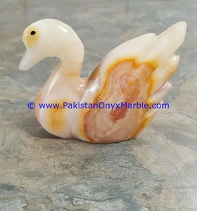 Estatua de cisne tallada de larga vida, el mejor precio, paquistaní, ónix blanco - Product Image 6