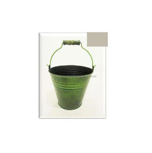 Pots et jardinière en zinc galvanisé avec revêtement en poudre Jardinière indienne en fer de grande taille avec couleur orange - Product Image 2