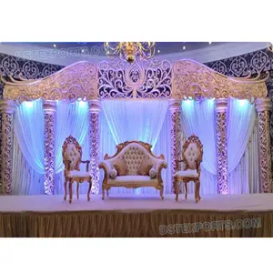 Imperial Designer Wedding Stage Set Best Wedding Reception Event Open Stage Grand Stunning Stage Decor For Wedding