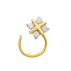 Mejor moda JWELERY Indian 18kt oro amarillo diamante nariz Pin calidad asegurada para compromiso boda o regalo - Product Image 1