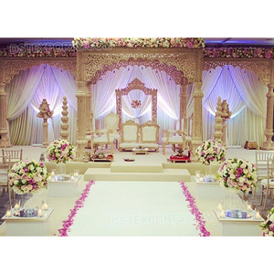 Mandap de mariage de style palais Maharani, Mandap de mariage Mastani, Mandap de style royal Rajwadi pour les mariages, pilier sculpté, scène de mariage - Product Image 1