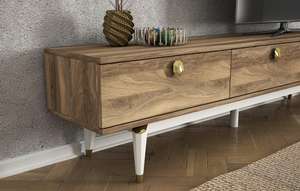 Meilleur vendeur turc, design moderne exclusif de luxe, meuble TV en bois de noyer, panneau en aggloméré pour salon et bureau à domicile - Product Image 3