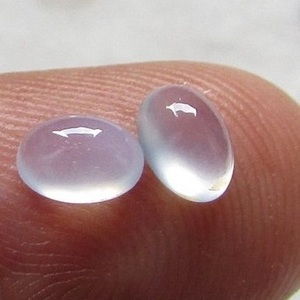 Pierre de calcédoine bleue naturelle de 7 mm, 8 mm, 9 mm, ovale, lisse, calibrée, cabochon, pierre précieuse en vrac pour la fabrication de bijoux, offres en ligne - Product Image 2