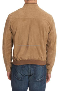 Blouson aviateur en cuir de fourrure de vache et de mouton 100% unisexe grande taille respirant fermeture à glissière en coton rempli pour la saison hiver/printemps - Product Image 2