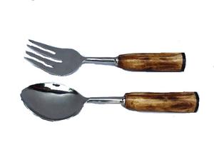 ชุดสลัดสเตนเลสสตีลด้ามขัดกระดูกแบบโบราณมาใหม่ - Product Image 3