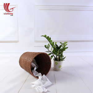 Hand Wicker Rattan <b>Waste</b> Basket/ <b>Paper</b> <b>Waste</b> <b>Bin</b> Handmade - Product Image 4