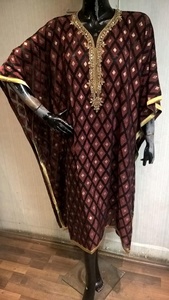 Vestido de Kaftan, elegante caftán de la INDIA bordado corto de cristal de playa con cuentas, aspecto elegante de moda de Dubái - Product Image 4