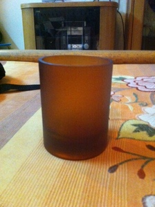 Wholesale Custom Nordic Pink Christmas Festivals Votive Holder Amber Color Glass Matt Concrete Jar Candle Holders and <b>Lanterns</b> - Product Image 5