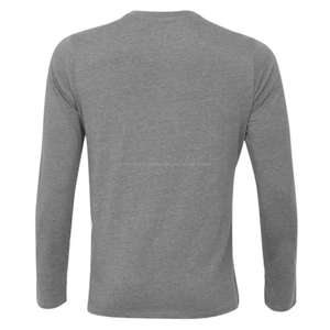 คอลเลกชันเสื้อยืดแขนยาวของผู้ชายจากบังคลาเทศคอกลมสีเมลานีพร้อมกระดุม - Product Image 2