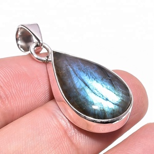 Colgantes de Plata de Ley 925 con gema de fuego para mujer, joyería hecha a mano, venta al por mayor - Product Image 2