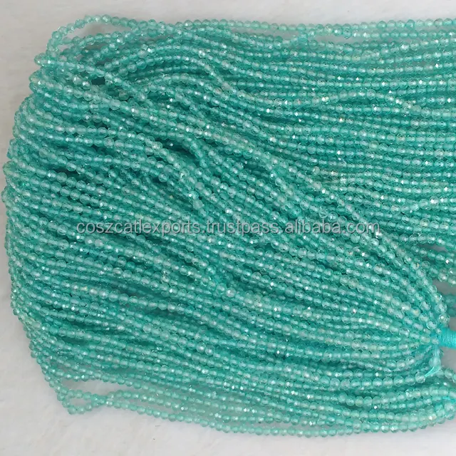 NEON Biru APATITE Halus Rondelle Kristal Penyembuhan Batu Beads untuk Membuat Perhiasan Kalung