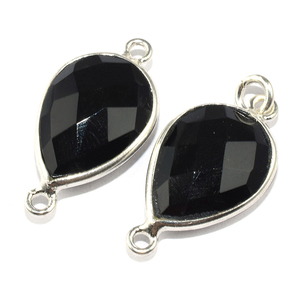 Vente en gros bijoux inde Onyx noir connecteur en argent Sterling 925 pierres précieuses bijoux en argent Sterling - Product Image 2