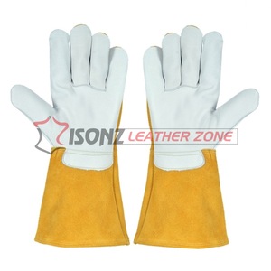 Guantes de Soldadura TIG de Cuero ISONZ Leather Zone OEM, 1.2 mm de Grosor, 14 Pulgadas, Antivibración, Resistentes al Calor, Certificación EN420, Venta al Por Mayor - Product Image 2