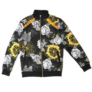 Nouveau survêtement Hip Hop pour hommes, ensemble de mode sur la thème impression florale dorée par Sublimation, survêtement masculin, Design personnalisé - Product Image 1