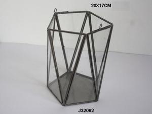 Soporte votivo de vidrio de latón con acabado antiguo, recién llegado, estilo Rectangular, decoración del hogar, linterna apretada de Metal, precio al por mayor - Product Image 3