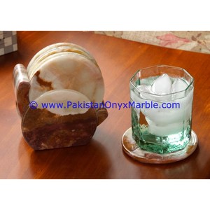 Vente en gros d'ensembles de sous-verres en Oneyx vert clair pour cadeaux de mariage - Product Image 3