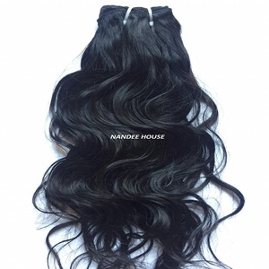Paquetes de fábrica de cabello REMY, paquetes de cabello humano indio Remy virgen ondulado, tejido ondulado y extensión de cabello, 3 paquetes de cierre disponibles - Product Image 4