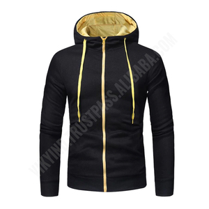 Sudadera con cremallera y logotipo personalizado para hombre, ropa con capucha masculina de diseño novedoso, hecha en paquistaní, de alta calidad - Product Image 4