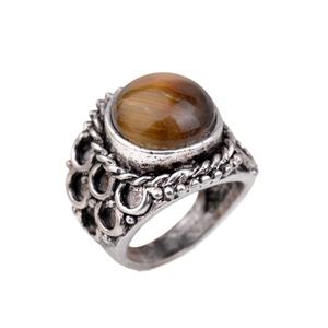 แหวนตาเสือดีไซน์ใหม่ขายส่งเครื่องประดับ925แข็งแหวนเงินสเตอร์ลิงแหวนเวอร์เมอิลแฟชั่นสำหรับผู้หญิงและเด็กผู้หญิง - Product Image 1