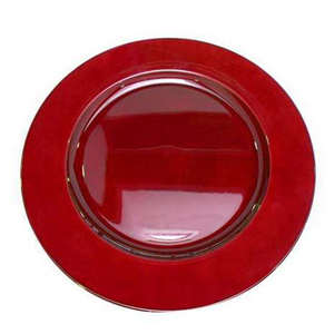 Plato de Presentación Rojo de 13 Pulgadas, de Acero Inoxidable, Ecológico, para Catering - Product Image 1