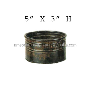 Juego de 3 macetas de lujo para decoración de jardín, maceta de Metal, diseño en relieve para decoración de jardín - Product Image 2