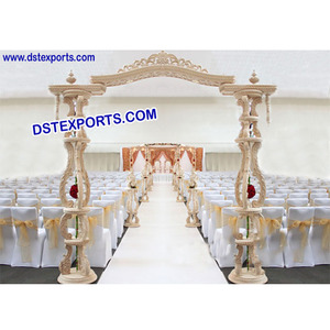 Elegantes Puertas de Entrada de Fibra de Vidrio para Bodas, Decoraciones de Bienvenida con Color y Tamaño Personalizados, EE. UU. - Product Image 1