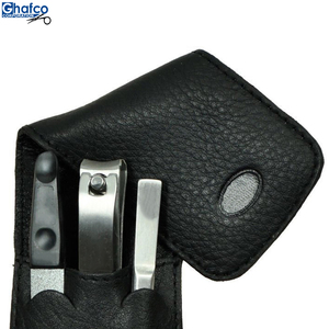 Chăm sóc cá nhân làm móng tay thiết lập với trường hợp da màu đen bao gồm Cắt Móng Tay tập tin nhíp - Product Image 2