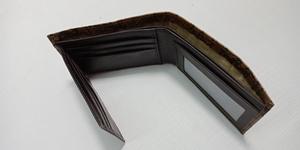 กระเป๋าสตางค์หนังวัวพับสามทบสำหรับผู้ชาย, กระเป๋าสตางค์แบบเปิดปิดสไตล์หรูหรากระเป๋าใส่ได้ทั้งชายและหญิงมีซับใน - Product Image 4