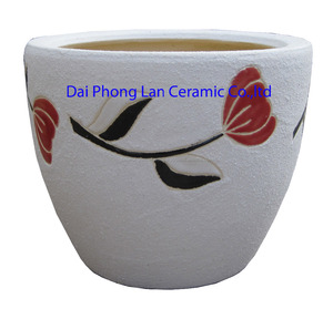 Cup Indoor Ceramic Pots Glazed Pottery Planter - Product Image 2