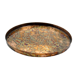 Assiettes de table en fer plaqué cuivre vintage, finition antique, aspect moderne, produit en vrac - Product Image 1