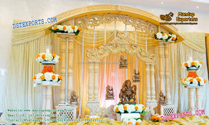 El mejor escenario Rajasthani para boda, escenario de boda, decoración de entrada, decoración de escenario de recepción de matrimonio tradicional - Product Image 6