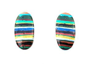 พลอยแคลซิลิก้าสีรุ้งทำจากแร่,พลอย Cabochon สีรุ้งผลิตจากธรรมชาติ - Product Image 2