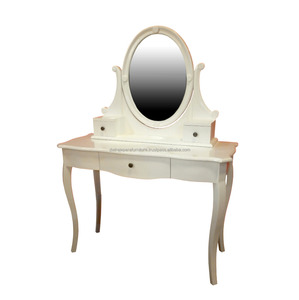 Chambre à coucher Meubles Français Commode-Meubles Peints En Blanc Coiffeuse DW-DST326 de L'indonésie. - Product Image 2