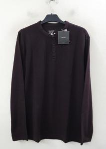 Vêtements en surplus, étiquettes de marque, t-shirt pour homme à manches longues, col rond, polyester/coton, teint en pièce, uni, multicolore - Product Image 4