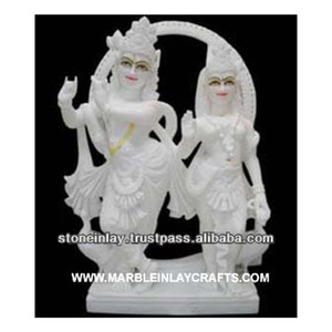 Makrana Marble Radha Krishna Sculpture - Product Image 1