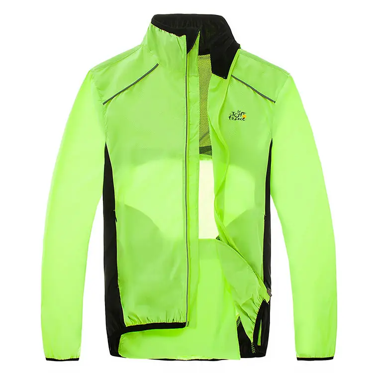 Men's Cycling Skin Coat Jersey Bicycle Windproof Sport Jacket Rain Coat Custom Running Jacket