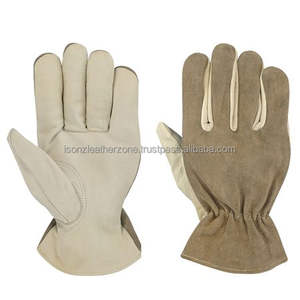 Guantes de seguridad para conductores de cuero de vaca con función antiimpacto Guantes de trabajo para camiones para una protección segura de los brazos y las manos mientras se conduce - Product Image 1