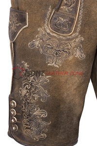 Novedad, Pantalones Cortos Tradicionales Bávaros Alemanes de Gamuza para Hombre, Lederhosen, OEM, Pantalones Cortos Tradicionales Alemanes Bordados - Product Image 3