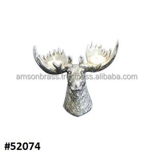 Portavelas de metal Mesa decorativa Portavelas de Reno Decoración de vacaciones Decoración del hogar - Product Image 1