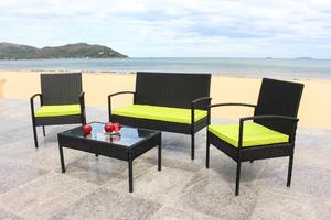 Muebles de ratán para exteriores, muebles de jardín de pe, conjunto de 4 piezas de sofá con precio asequible y acero galvanizado, gran oferta - Product Image 3