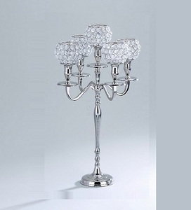 Hermosos candelabros de cristal hechos a mano para decoración de Bodas de oficina en casa a la venta para Navidad hechos de aluminio - Product Image 5