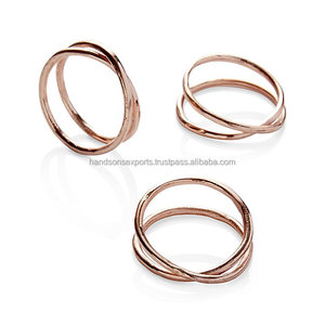 Anneau de serviette en cuivre vente en gros de mariage Restaurant hôtel Villa argent or coloré personnalisé selon le client fabriqué inde moderne - Product Image 3