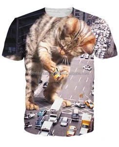 Camiseta con impresión de diseño 3D de sublimación de gato - Product Image 1