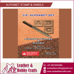 3/8 Inch Alphabet Stamp Set with Handle for <b>Leather</b> Craft, Metal Stamping Jewelry DIY <b>Tool</b> | OEM India Supply Bulk Export Maker - Product Image 1