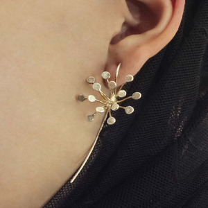 Boucles d'oreilles pendantes minimalistes géométriques en laiton classiques Design délicat pour fête et cadeau - Product Image 1